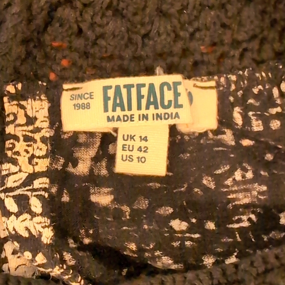 FatFace Nancy Inlay Floral Cami US 10 Nwot Black/Ivory - Picture 9 of 11